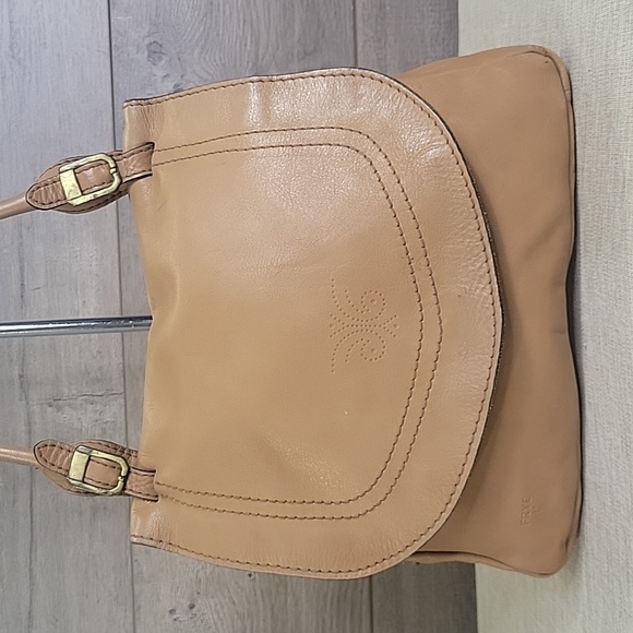 Vintage Frye Tan Leather Flap Front Shoulder Bag - Picture 2 of 13